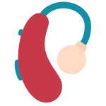 Entire hearing aid icon